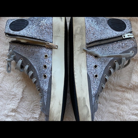 GOLDEN GOOSE GLITTER GREY SILVER FRANCYS EUC 38 - Picture 14 of 17